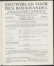 Nieuwsblad voor den boekhandel jrg 105, 1938, no 14, 06-04-1938 in 