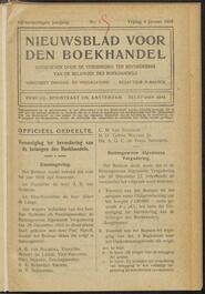 Nieuwsblad voor den boekhandel jrg 85, 1918, no 1, 04-01-1918 in 