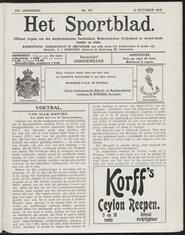 Het sportblad; Officiëel orgaan van den Amsterdamschen Voetbalbond,  Nederlandschen Cricketbond en verschillende bonden en clubs jrg 24, 1916, no 40, 05-10-1916 in 