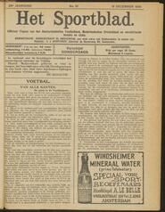 Het sportblad; Officiëel orgaan van den Amsterdamschen Voetbalbond,  Nederlandschen Cricketbond en verschillende bonden en clubs jrg 26, 1918, no 51, 19-12-1918 in 