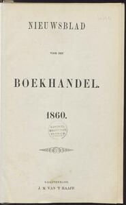 Nieuwsblad voor den boekhandel jrg 27, 1860 [Index]