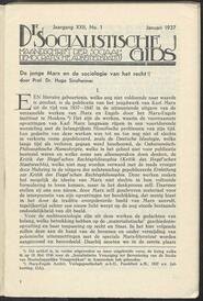 De socialistische gids; maandschrift der Sociaal-Democratische Arbeiderspartij jrg 22, 1937, no 1