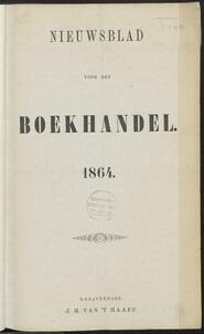 Nieuwsblad voor den boekhandel jrg 31, 1864 [Index]