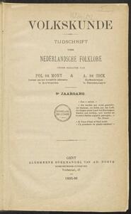 Volkskunde; tĳdschrift voor Nederlandsche folklore jrg 8, 1895 [volgno 1]