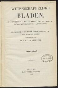 Wetenschappelijke bladen, 1881 (1e deel) [volgno 1]