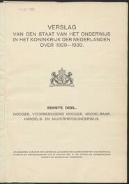 Verslag van den staat van het onderwijs in het Koninkrijk der Nederlanden over ..., 1932 [volgno 1]