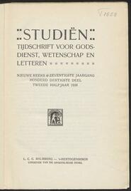 Studiën; Tijdschrift voor godsdienst, wetenschap en letteren jrg 70, 1938 (130), no 130
