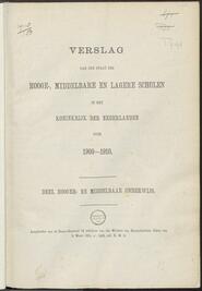 Verslag van den staat der hooge-, middelbare en lagere scholen in het Koninkrijk der Nederlanden over ..., 1911 [volgno 1]