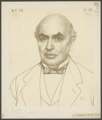 Portret van I.D. Fransen van de Putte, lithografie