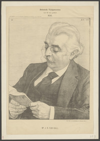 Portret van mr. J.N. van Hall, litho