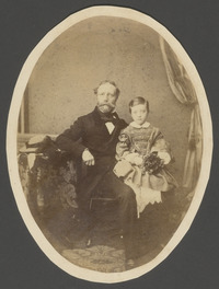 Johannes Christiaan Pieter Hamminck Schepel met zijn dochter Frederika