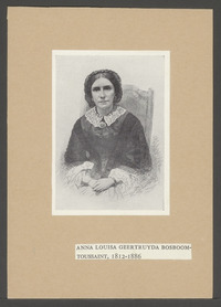 Portret van Anna Louise Geertruida Bosboom-Toussaint getekend door D.J Sluyter