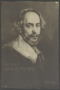 Portret van William Shakespeare, getekend door Fritz Rumpf