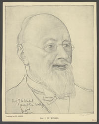 Portret van Jan te Winkel, getekend door H. Meijer