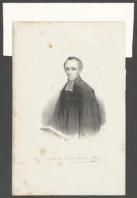 Portret van Abraham des Amorie van der Hoeven, lithografie door P. Blommers naar C.C.A.Last