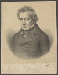 Portret van Jacob van Lennep, lithografie door P. Blommers naar A.J. Ehnle