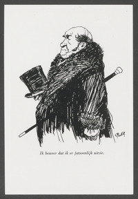 Portret van Batavus Droogstoppel, getekend door G. van Raemdonck
