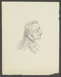 Portret van Multatuli, pentekening
