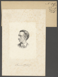 Portret van Multatuli, lithografie door S. Lankhout naar Allebé