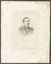 Portret van Multatuli, naar foto Mitkiewicz, staalgravure door A. Sterck