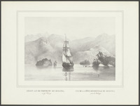 Gezigt aan de westkust van Sumatra, nabij Padang, lithografie door C.W.M. van de Velde