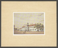Batavia: stadhuis, lithografie naar J.C. Rappard