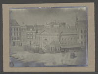 Amsterdam: het voormalig Waaggebouw op de Oude Botermarkt,  afgebroken in 1867
