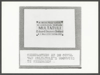 Wiesbaden: gedenksteen in de gevel van Multatuli's woonhuis, Dotzheimerstrasse