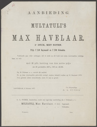 Aanbiedingscirculaire 4de druk Max Havelaar